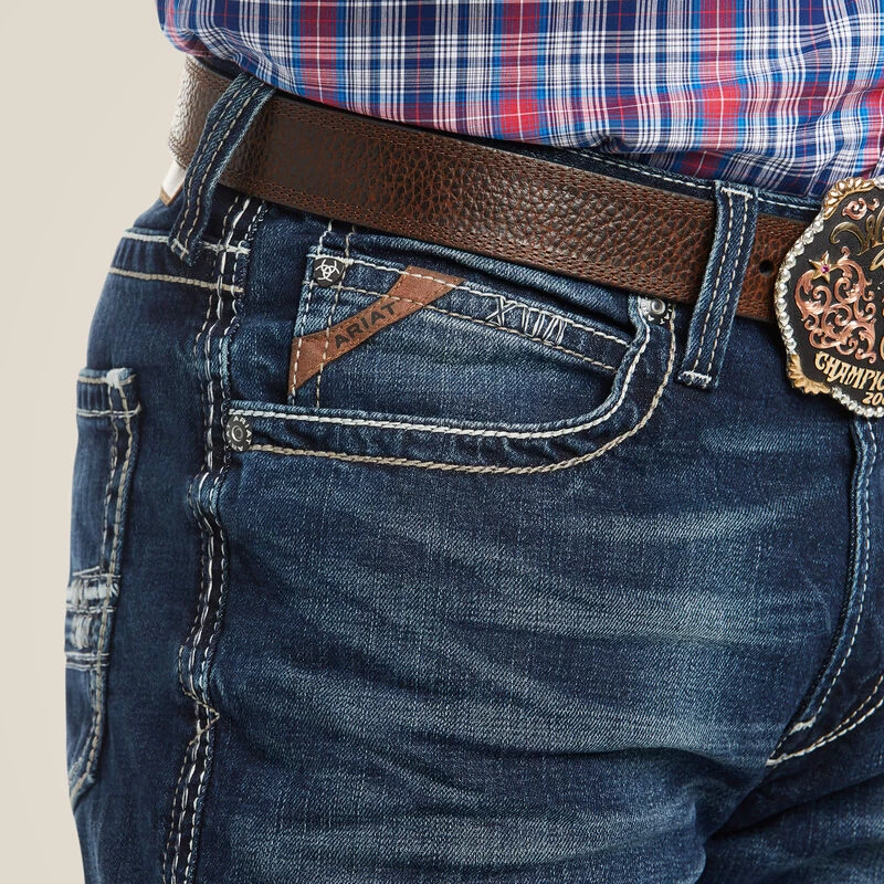 Ariat Men's M4 Low Rise Stretch Adkins Boot Cut Jean 6 Ariat Men's M4 Low Rise Stretch Adkins Boot Cut Jean - Image 4