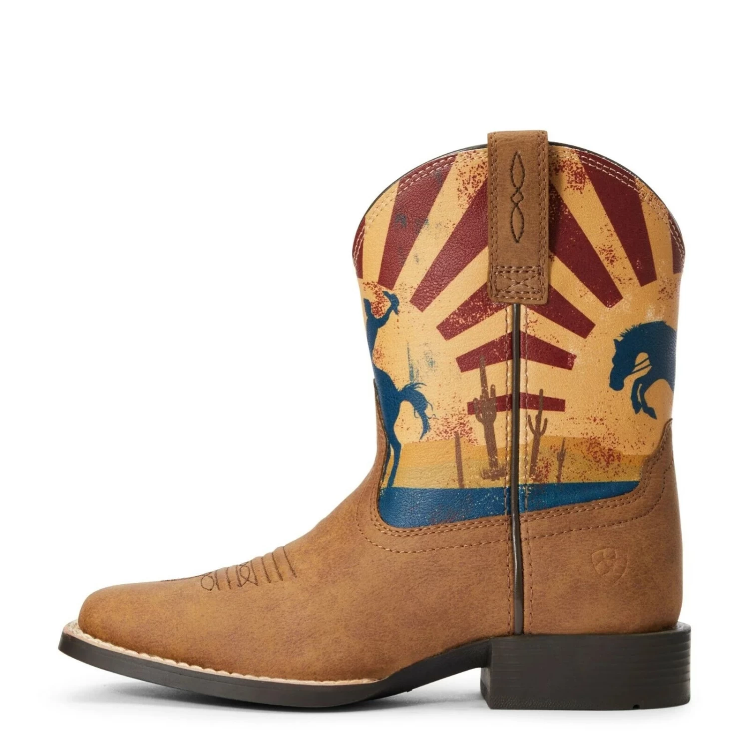 Ariat Kid's Dinero Tan And Sunset Boot 4 Ariat Kid's Dinero Tan And Sunset Boot - Image 2