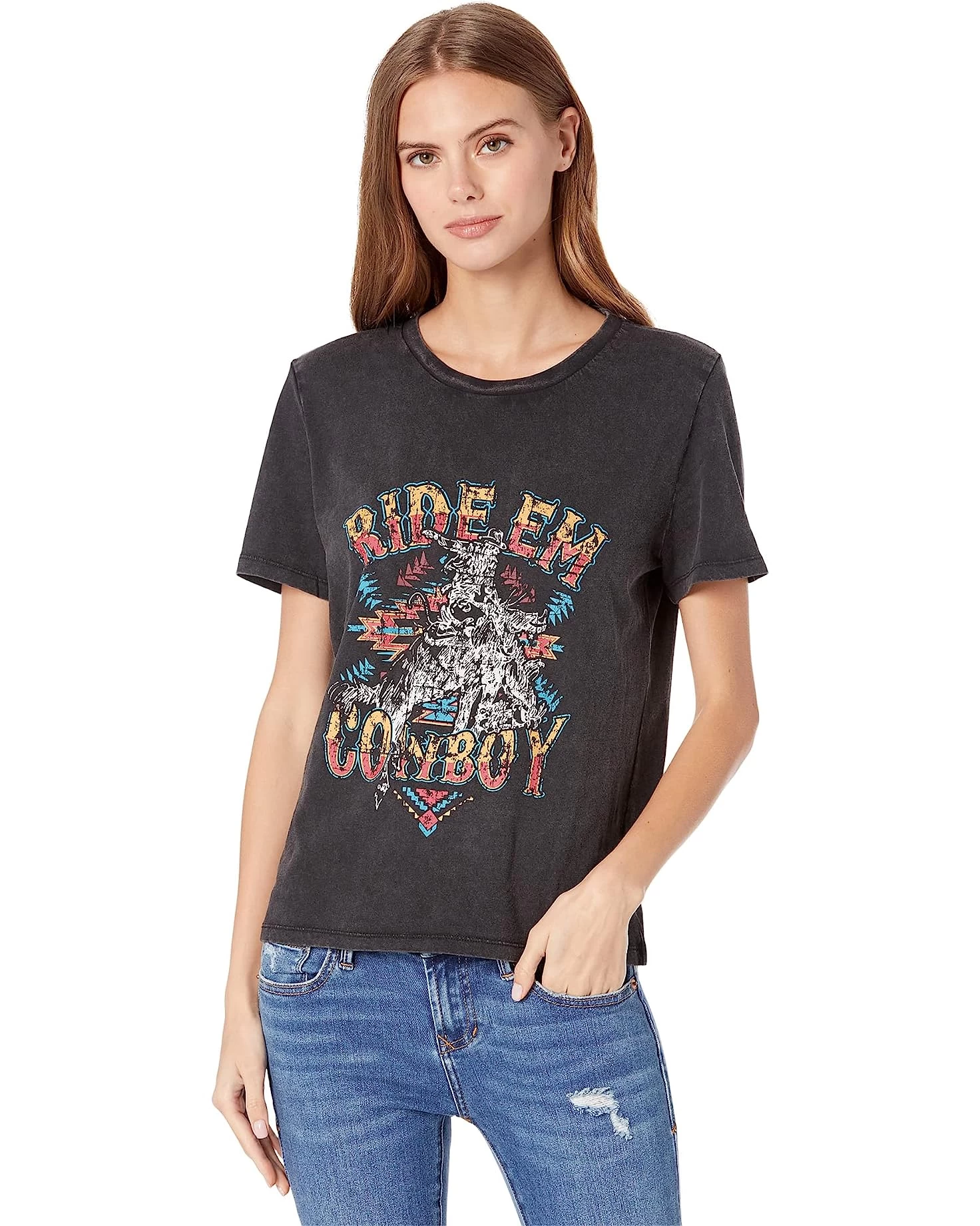 Rock & Roll Women’s Ride EM Cowboy Graphic Tee 3 Rock & Roll Women’s Ride EM Cowboy Graphic Tee