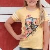 Cruel Girl's Yellow Graphic T-Shirt -Cowboy Store CTK8370003