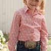Cruel Girl's Pink Print Long Sleeve Western Snap Shirt -Cowboy Store Cruel Girl Pink Print Button Down Western Shirt S 1 48859