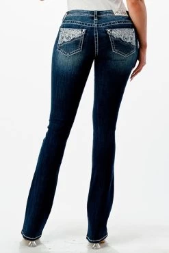Grace In LA Women's Western Embroidery Jeans