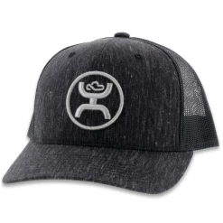 HOOEY O CLASSIC BLACK 6 PANEL BALL CAP- 2008T