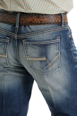 Cinch Men's Slim Fit Ian Jeans MB56536001 -Cowboy Store IAN SLIM BOOTCUT LIGHT WASH MENS JEANS JEANS MB56536001 S 3 25188