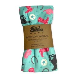 Shea Baby Turquoise Cowgirl Swaddle