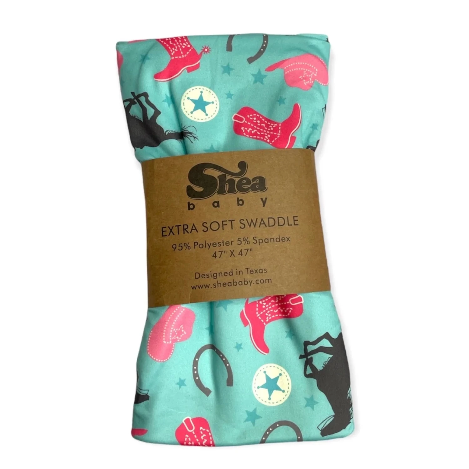 Shea Baby Turquoise Cowgirl Swaddle 3 Shea Baby Turquoise Cowgirl Swaddle