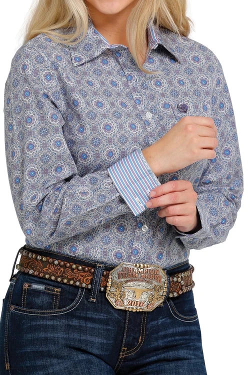 Women's Cinch Medallion LS Shirt 3 Women's Cinch Medallion LS Shirt