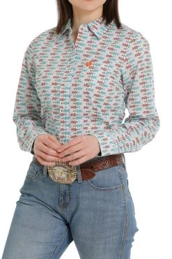Cinch Women's Long Sleeve Print Shirt