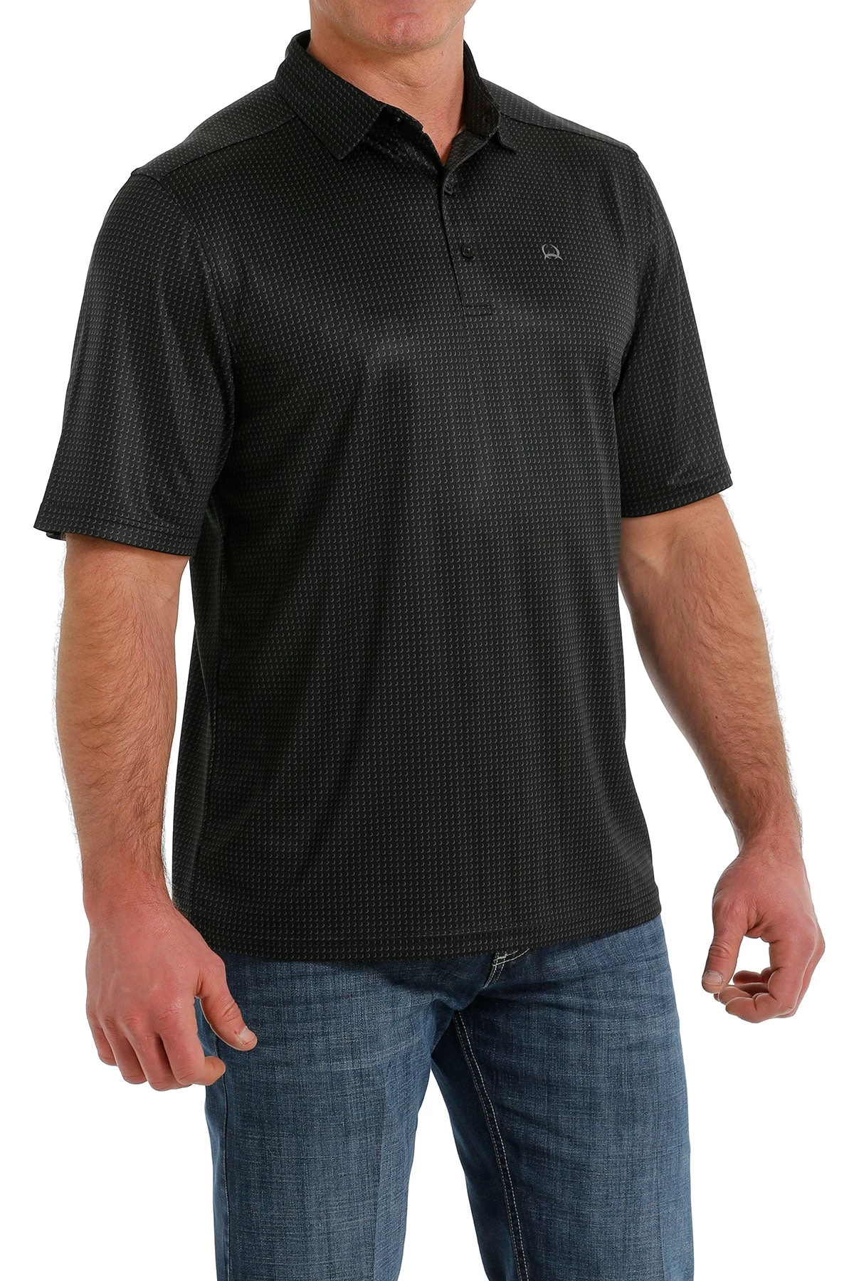 Cinch Men's Black Print ArenaFlex Polo Shirt 5 Cinch Men's Black Print ArenaFlex Polo Shirt - Image 3