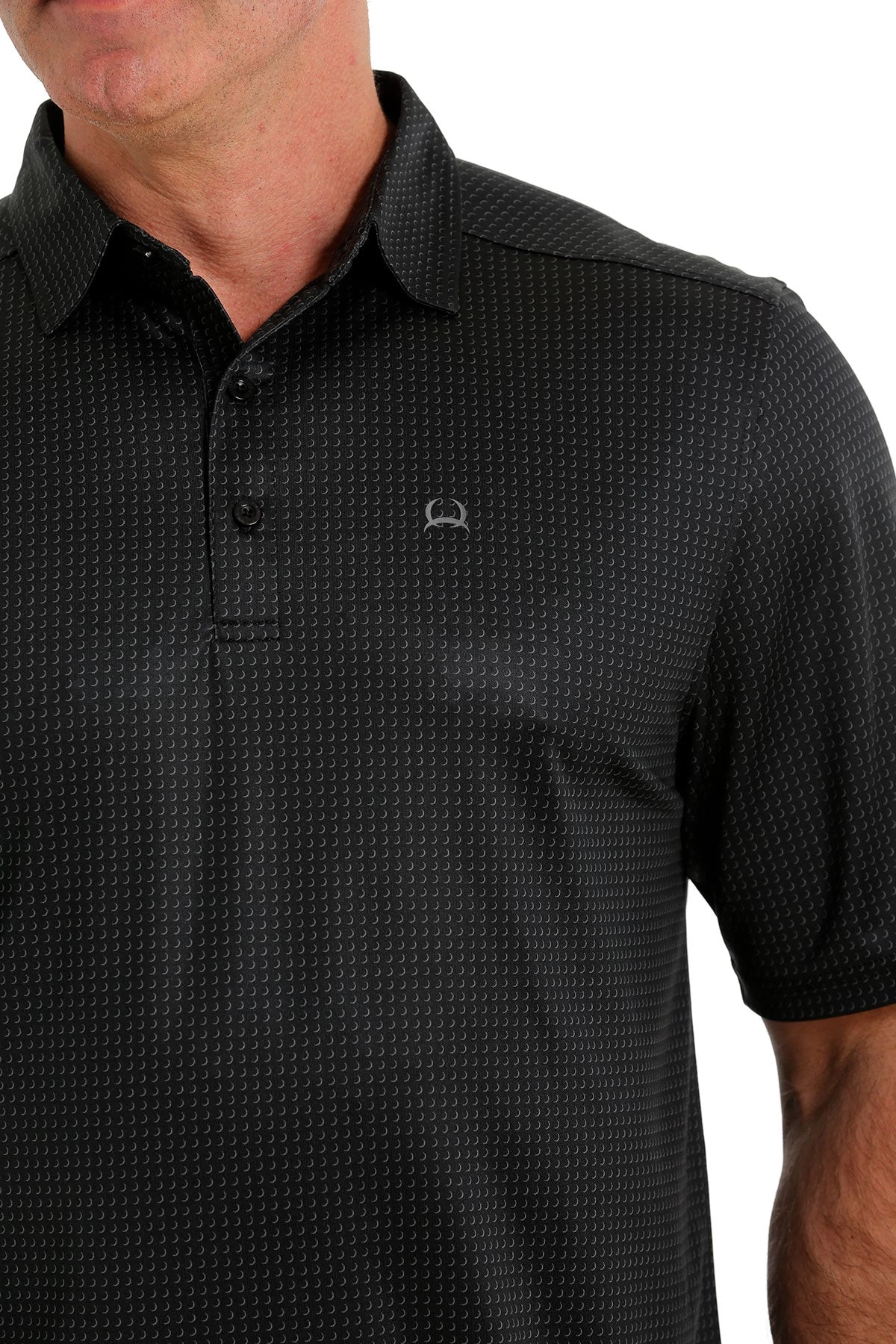 Cinch Men's Black Print ArenaFlex Polo Shirt 4 Cinch Men's Black Print ArenaFlex Polo Shirt - Image 2
