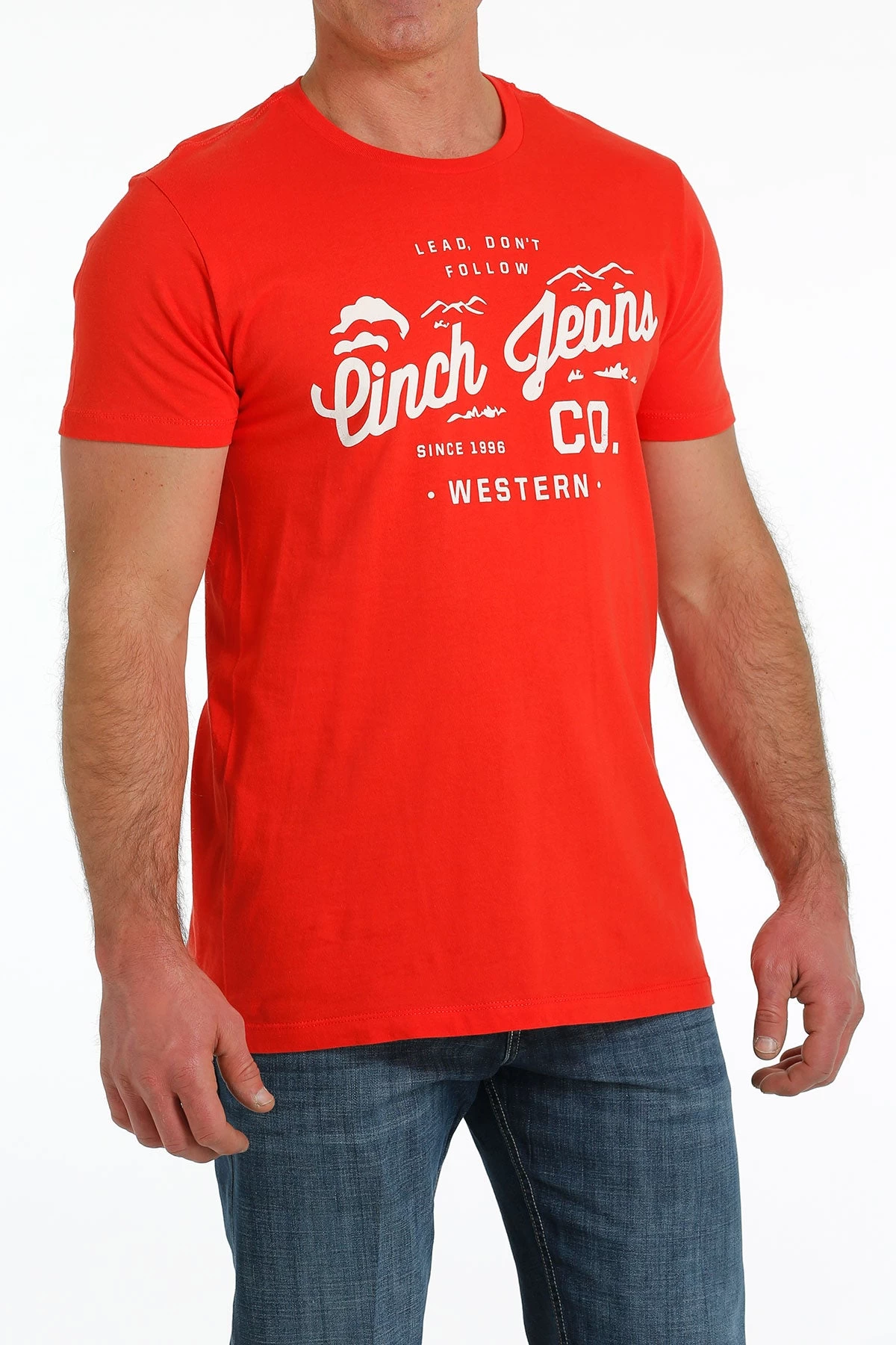 Cinch Men's "Lead, Don't Follow" Red T-Shirt 4 Cinch Men's "Lead, Don't Follow" Red T-Shirt - Image 2