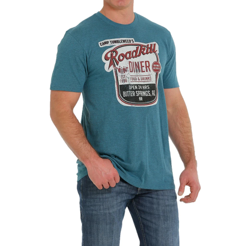 Cinch Men's Camp Tumbleweed Heather Blue T-Shirt 3 Cinch Men's Camp Tumbleweed Heather Blue T-Shirt