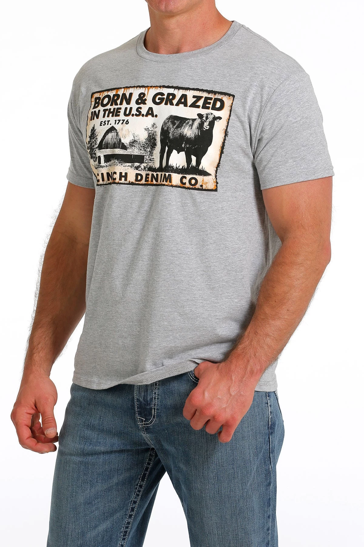 Cinch Men's "Born & Grazed In The USA" T-Shirt 5 Cinch Men's "Born & Grazed In The USA" T-Shirt - Image 3