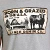 Cinch Men's "Born & Grazed In The USA" T-Shirt 1 Cinch Men's "Born & Grazed In The USA" T-Shirt -Cowboy Store MTT1690578 3
