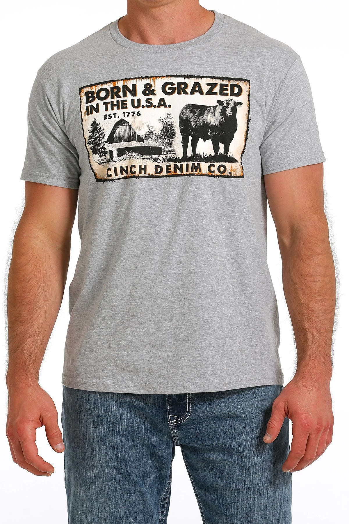 Cinch Men's "Born & Grazed In The USA" T-Shirt 4 Cinch Men's "Born & Grazed In The USA" T-Shirt - Image 2
