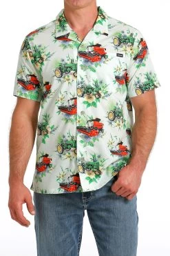 Cinch Men's Hawaiian Tractor Camp Shirt