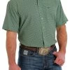 Cinch Men's ArenaFlex Printed Green Short Sleeve Shirt -Cowboy Store MTW1704117 2