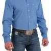 Cinch Men's Long Sleeve Blue Print ArenaFlex Shirt