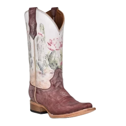 Womens Circle G Desert Stamp Square Toe Boot