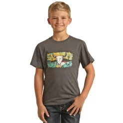 Rock & Roll Boy’s Cow Skull Graphic Tee