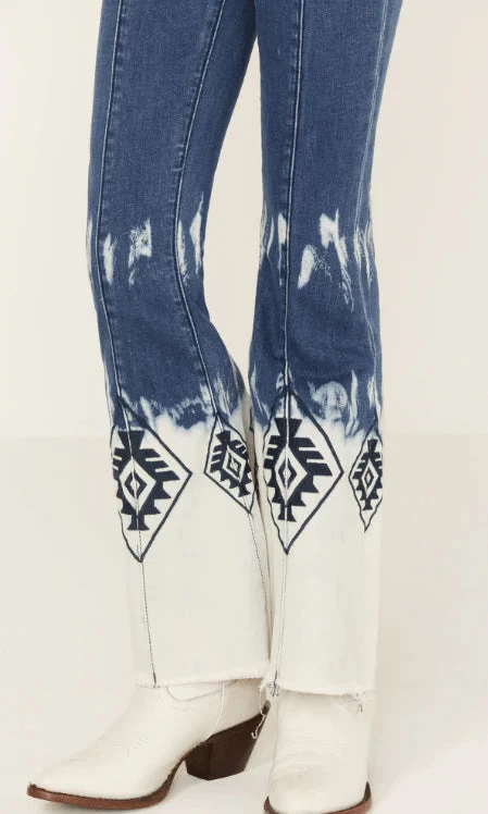 Grace In LA Girl's Boho Flare Button Front Trouser Jeans 5 Grace In LA Girl's Boho Flare Button Front Trouser Jeans - Image 3