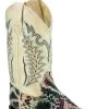 Old West Kids Multi Colored Snake Print Boots