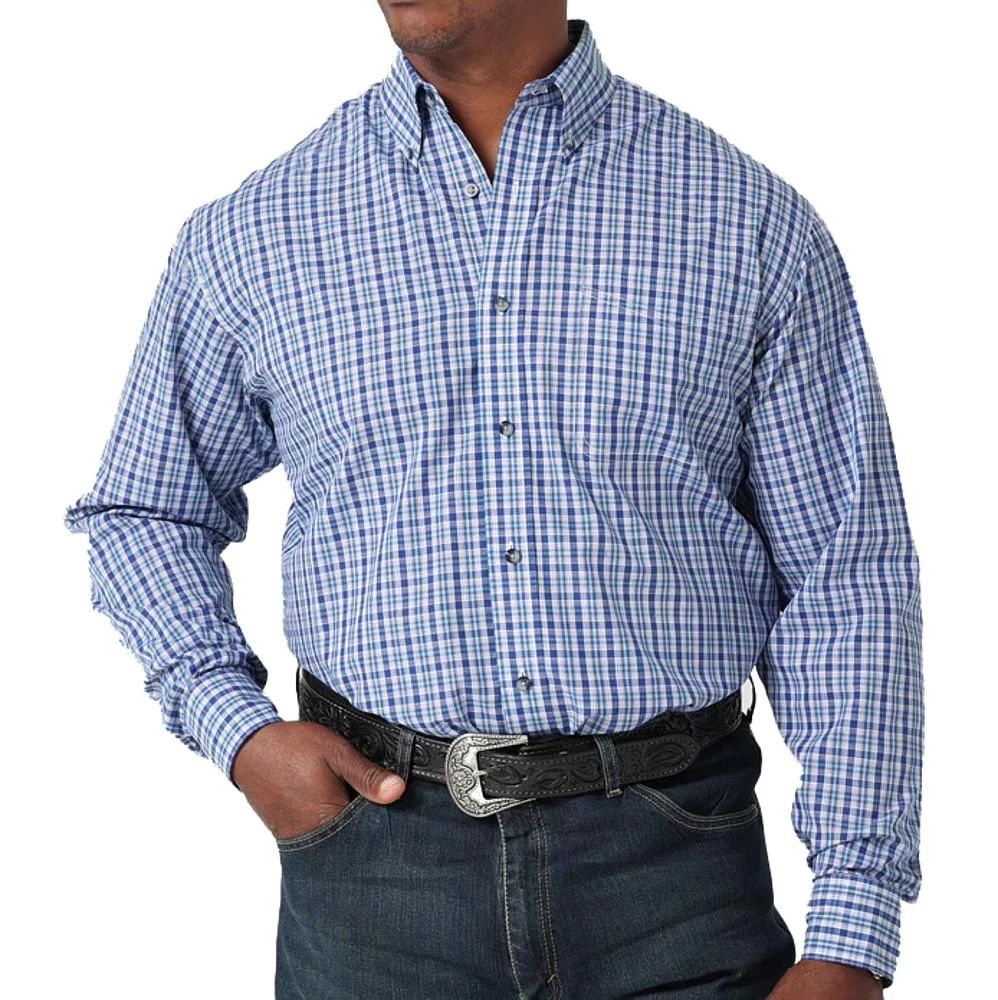 Wrangler Men's Riata Long Sleeve Button Down Shirt 4 Wrangler Men's Riata Long Sleeve Button Down Shirt - Image 2