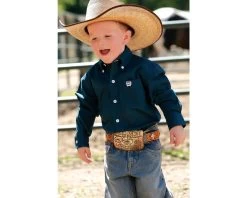 Cinch Infant Solid Teal Button Down Shirt