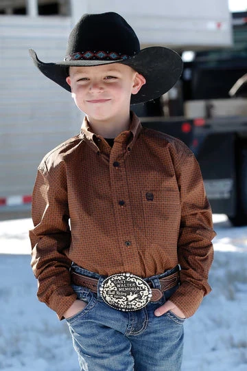 Cinch Boys Copper Long Sleeve Shirt 3 Cinch Boys Copper Long Sleeve Shirt