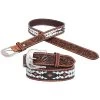 Mens Circle Y Beaded Belt 2003-BT