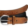 Justin Men's Classic Western Brown & Black Belt