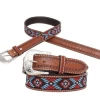 Mens Circle Y Beaded Belt 2004-BT