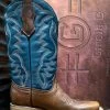 Circle G Tn/Brown/Blue Embroidery Sq. Toe J7103 -Cowboy Store image dedd96bd 6384 48e2 a8fa 510890247006