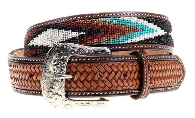 Mens Ranger Belt Southwestern Beaded Pattern KH-1119 3 Mens Ranger Belt Southwestern Beaded Pattern KH-1119