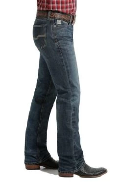 Cinch Men's Slim Fit Dark Stone Wash Ian Jeans -Cowboy Store mb53436001 2 722 detail 1