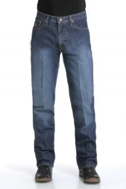 Cinch Men's Black Label Loose Fit Dark Stonewash Jeans