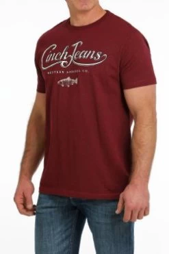 Cinch Men's Heather Burgundy T-Shirt -Cowboy Store mtt1690552 3 1502 general