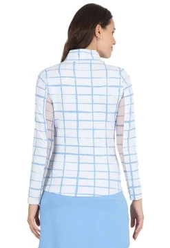 IBKUL Women's Cordova Print Long Sleeve Mock Neck Top 10495 -Cowboy Store shopping 1